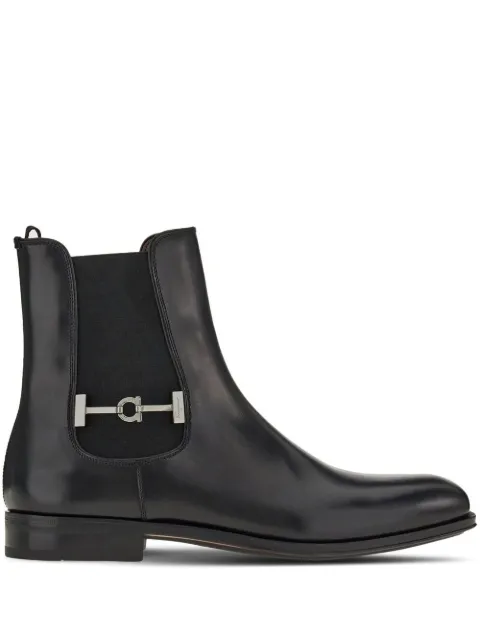 Ferragamo Gancini Chelsea boots Black 756544