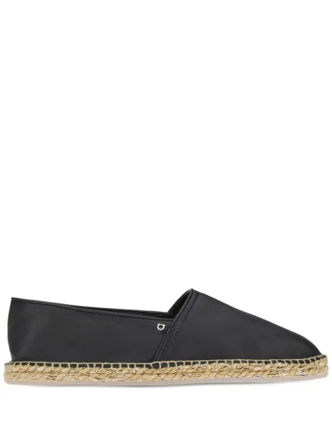 Ferragamo Gancini-buckle leather espadrilles Black 756143