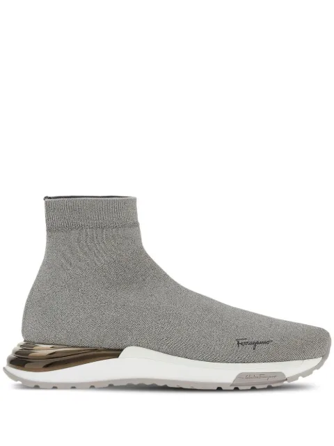 Ferragamo logo-print sock sneakers Grey 753455