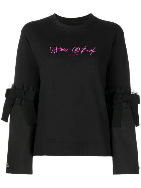 Viktor & Rolf embroidered-logo detail sweatshirt Black TT031