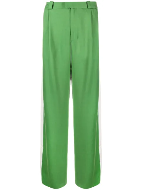 Ahluwalia wide-leg tailores trousers Green MAHLUTR008SS23FA