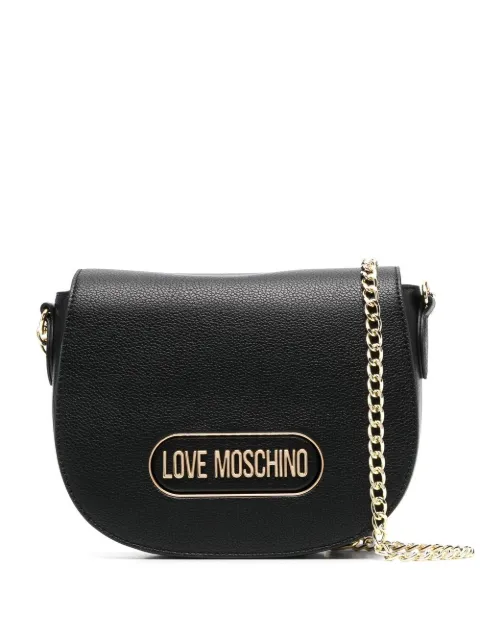 Love Moschino logo-plaque satchel bag Black JC4406PP0FKP0