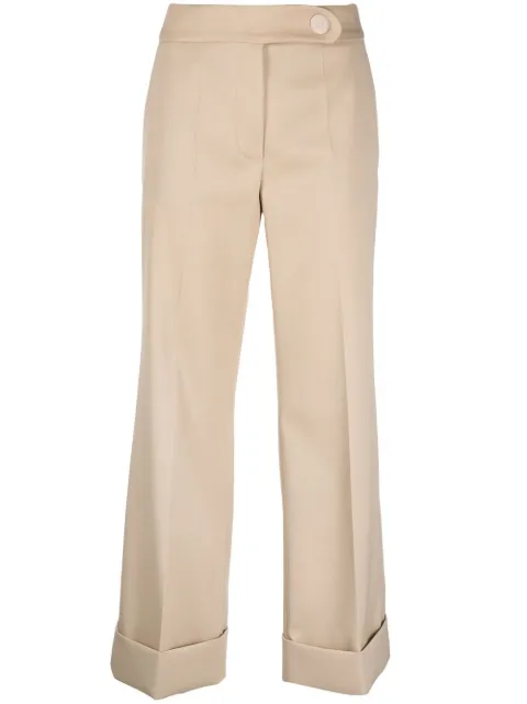 Lanvin mid-rise cropped wool trousers Neutrals RWTR00164885A22