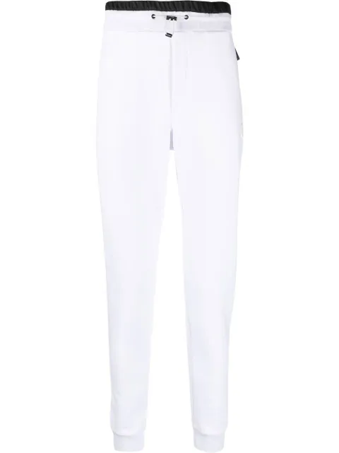 Plein Sport logo-patch track pants White SACCMJT2103SJO001N