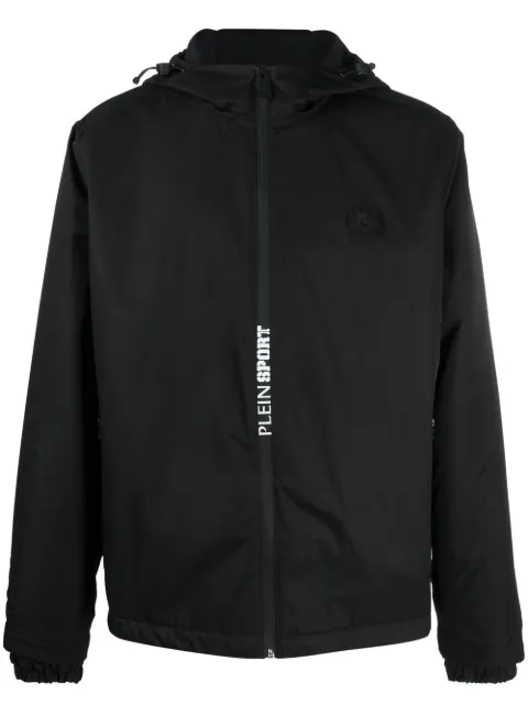 Plein Sport zip-up hooded jacket Black SACCMRB2139SXV005N