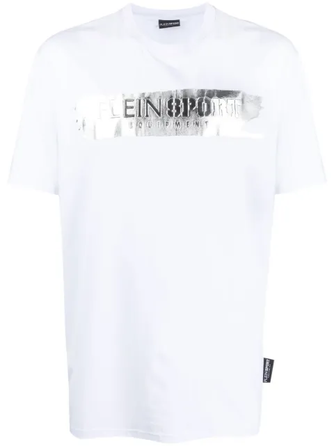 Plein Sport logo-print short-sleeved T-shirt White SACCMTK6036SJY001N
