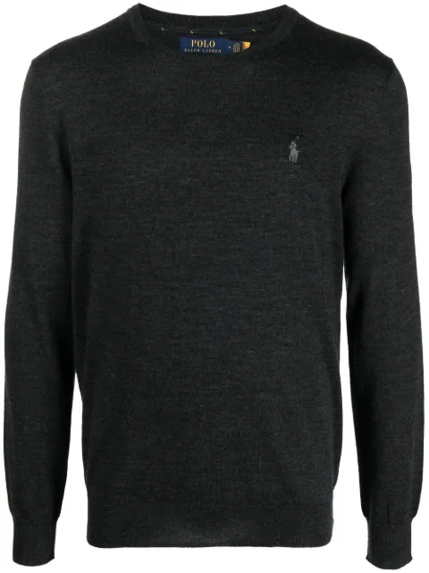Polo Ralph Lauren embroidered-pony knit jumper Grey 710876846007