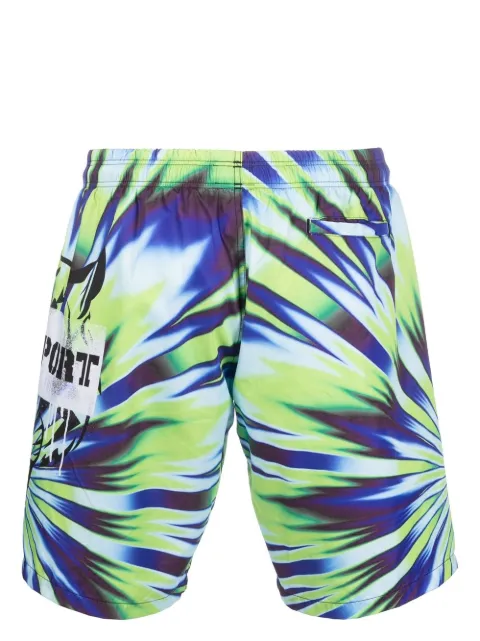 Plein Sport tiger-print swim shorts Green MMX0048SXV005N