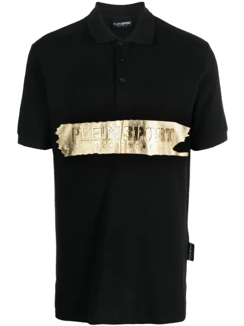 Plein Sport logo-print short-sleeved polo shirt Black SACCMTK6045STE003N