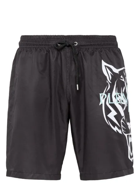 Plein Sport tiger-print swim shorts Black SACCMMX0049SXV005N