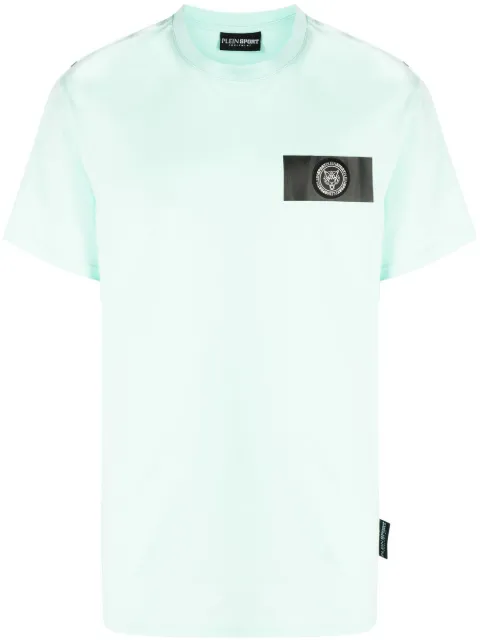 Plein Sport logo-patch short-sleeved T-shirt Green SACCMTK6034SJY001N