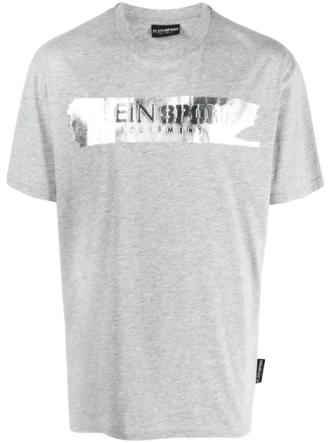Plein Sport debossed-logo short-sleeved T-shirt Grey SACCMTK6036SJY001N