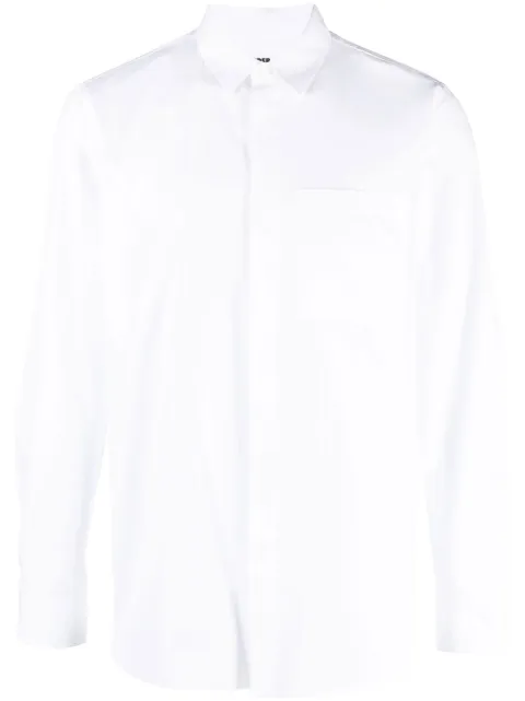 Jil Sander concealed-front fastening poplin shirt White J24DL0002J45001