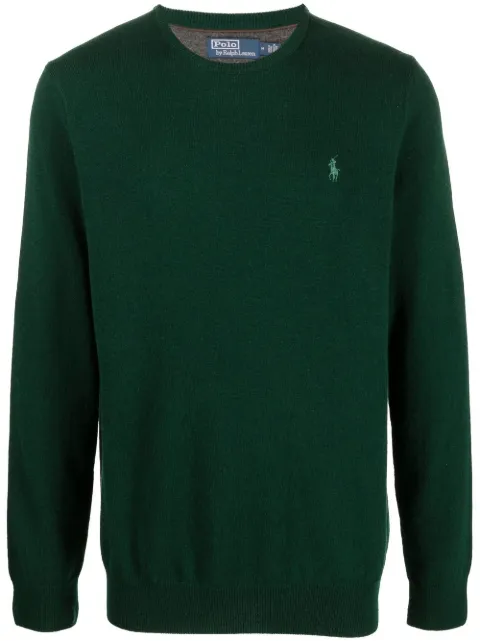 Polo Ralph Lauren Polo-Pony-embroidered jumper Green 710876714002