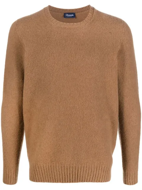 Drumohr crew-neck wool jumper Brown D8W103G