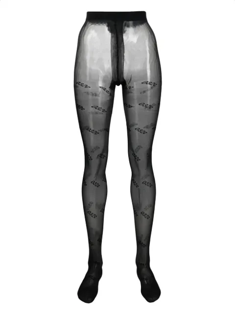 032c logo-jacquard stockings Black FW21A1030
