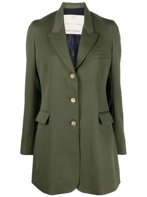 Giuliva Heritage The Karen single-breasted blazer Green THEKARENBLAZER
