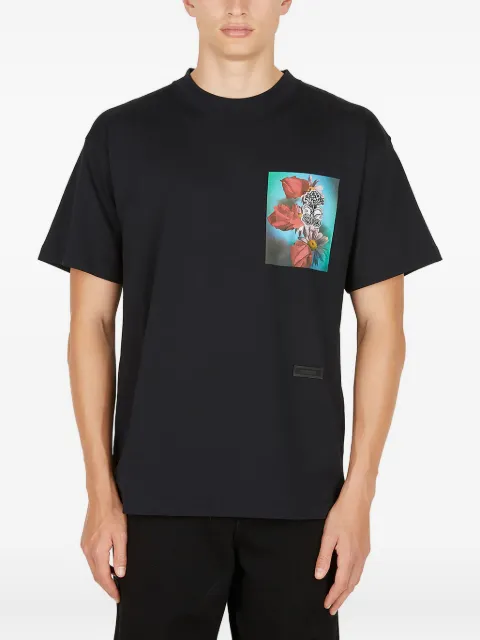 Soulland floral-print T-shirt Black 220811063