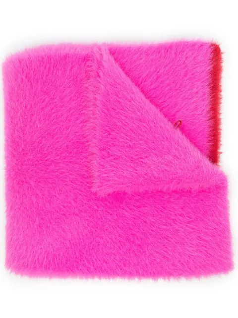 Jacquemus textured logo-embroidered scarf Pink 226AC4375080