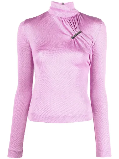1017 ALYX 9SM gathered clip-design top Purple AAWSH0162FA01