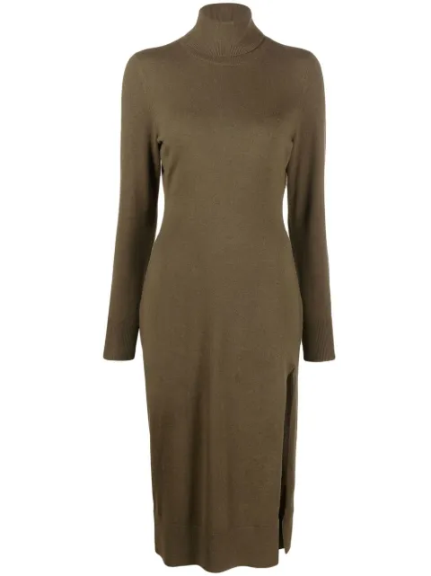 Michael Michael Kors roll-neck knitted midi dress Green MU2813ECSNVERDE