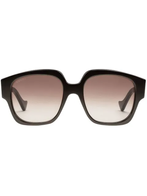 Gucci Eyewear square-frame logo-plaque sunglasses Brown 720727J0740