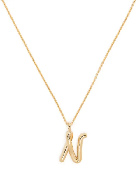 Missoma Curly Molten initial pendant necklace Gold INLGN2NSN