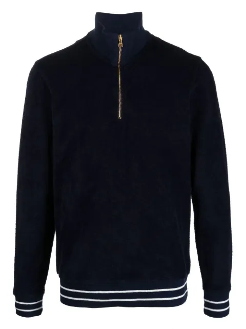 Orlebar Brown Isar zip-collar sweatshirt Blue 273810