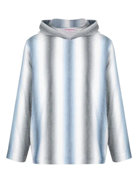 Orlebar Brown Beige Benham Oasis Striped Hoodie Blue 277185