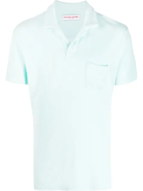 Orlebar Brown Terry short-sleeve polo shirt Blue 277282