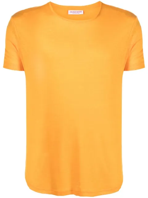 Orlebar Brown round-neck short-sleeve T-shirt Orange 276308