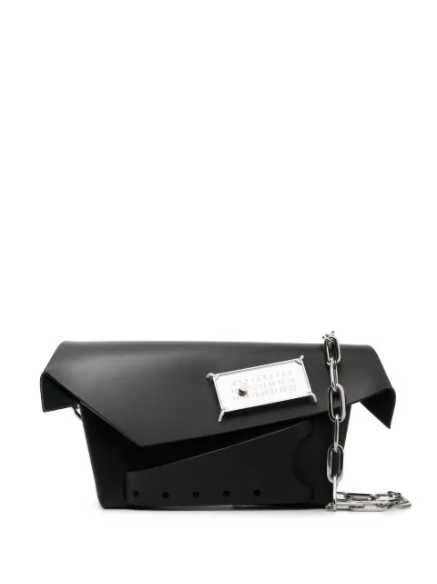 Maison Margiela Snatched leather shoulder bag Black S56WF0159P4745