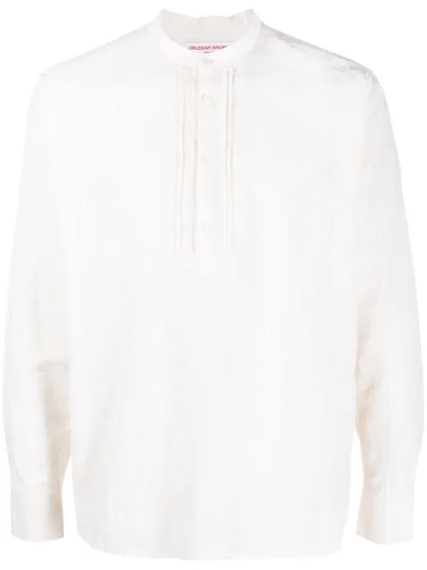 Orlebar Brown Hemlock striped henley shirt Neutrals 277046