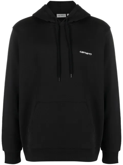 Carhartt WIP Script embroidered pullover hoodie Black I0312430D2XX