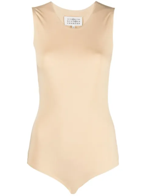 Maison Margiela round-neck sleeveless bodysuit Neutrals SI0NA0001S23976121