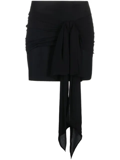 Philosophy Di Lorenzo Serafini bow-detail high-waisted miniskirt Black A01197137