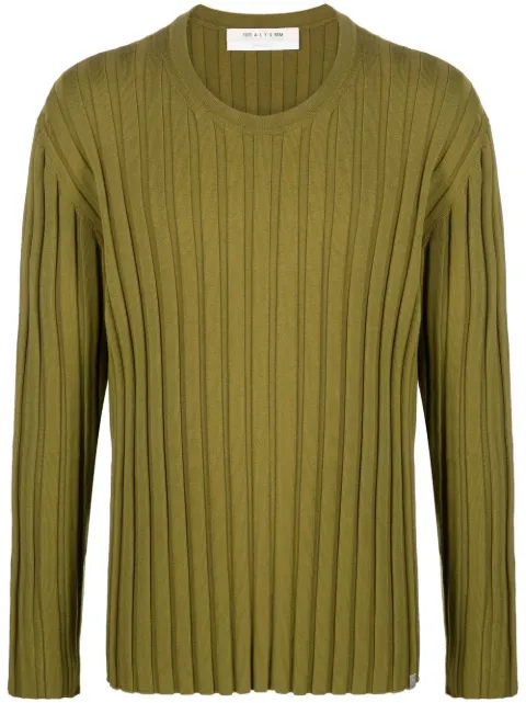 1017 ALYX 9SM ribbed-knit jumper Green AAMKN0111YA01