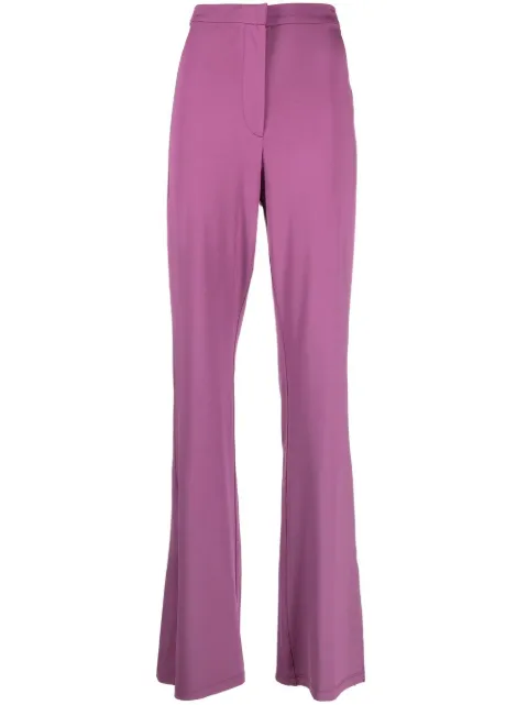 REMAIN split-cuff high-waisted flared trousers Purple RM1776
