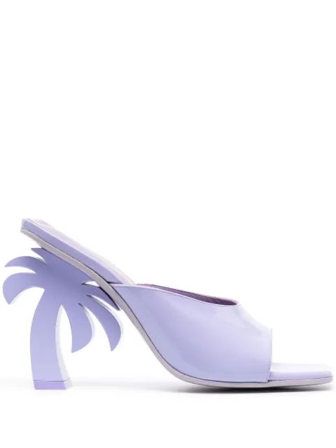 Palm Angels 113mm Palm Tree sandals Purple PWIJ003F22LEA0013700