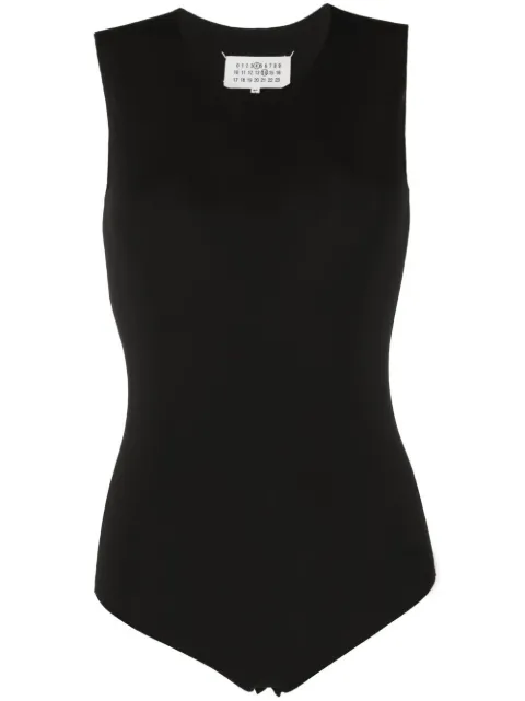 Maison Margiela round-neck sleeveless bodysuit Black SI0NA0001S23976