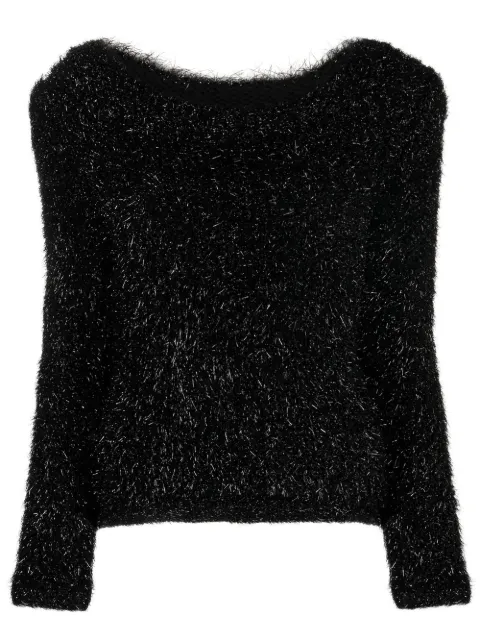 Alberta Ferretti long-sleeve knitted jumper Black A09505113