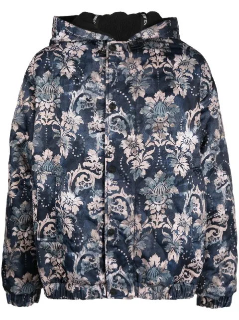 Versace Jeans Couture floral-print padded jacket Blue 73GAS401NH005