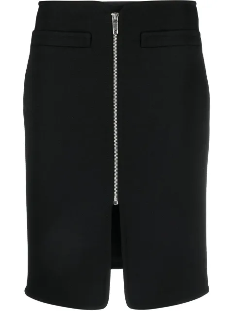 Courrèges Swallow zip-fastening skirt Black 322CJU049WV0028