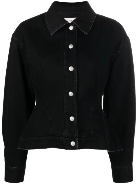 Alexander McQueen peplum denim jacket Black 715557QMAB5