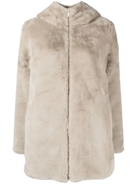 Save The Duck reversible padded faux-fur zipped coat Neutrals PD40070WFURYC