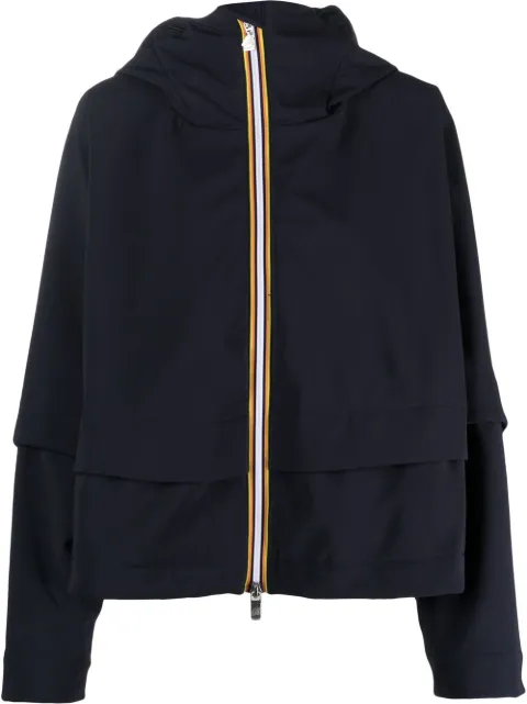 K-Way R&D Cropeyl lightweight hooded jacket Blue K51222W