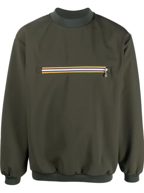 K-Way R&D front zip-pocket sweatshirt Green K2114JW