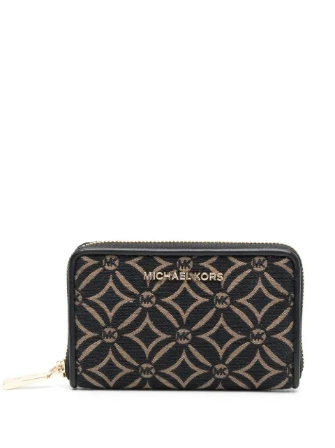 Michael Kors monogram zipped wallet Black 34F2GJ6D0J