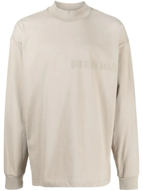 FEAR OF GOD ESSENTIALS embossed-logo long-sleeve T-shirt Neutrals 125SU222011F