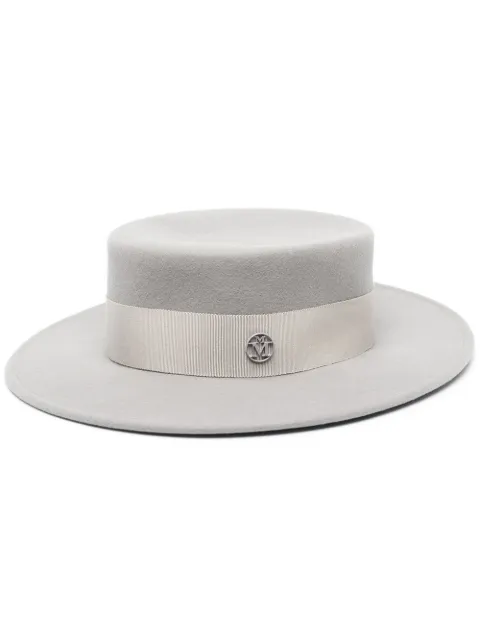 Maison Michel Kiki canotier hat Grey 1041059004